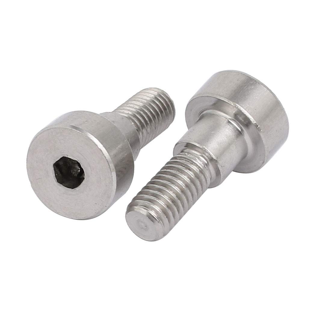 Sourcingmap 5pcs 304 Stainless Steel Hex Socket Shoulder Bolt 6mm Shoulder Dia 5mm Shoulder Length M5 Thread - Image 2