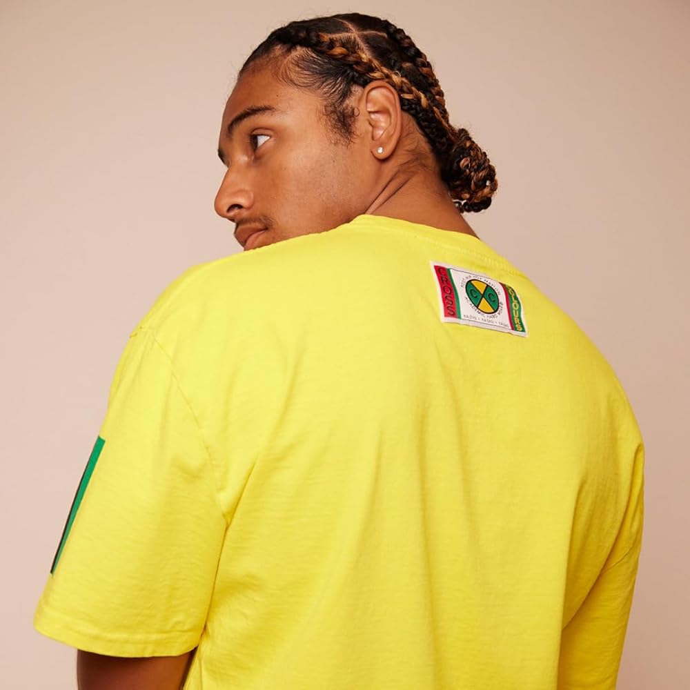 CROSS COLOURS Urban Retro 1990's Vintage | T-Shirt, Yellow