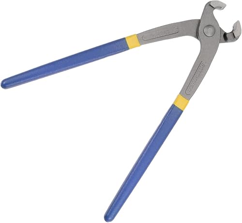 Miniatura 9 de HARFINGTON Alicates de corte de extremo de 9 pulgadas, alicates para hormigón de uñas, alicates extractores con mango de plástico azul amarillo para