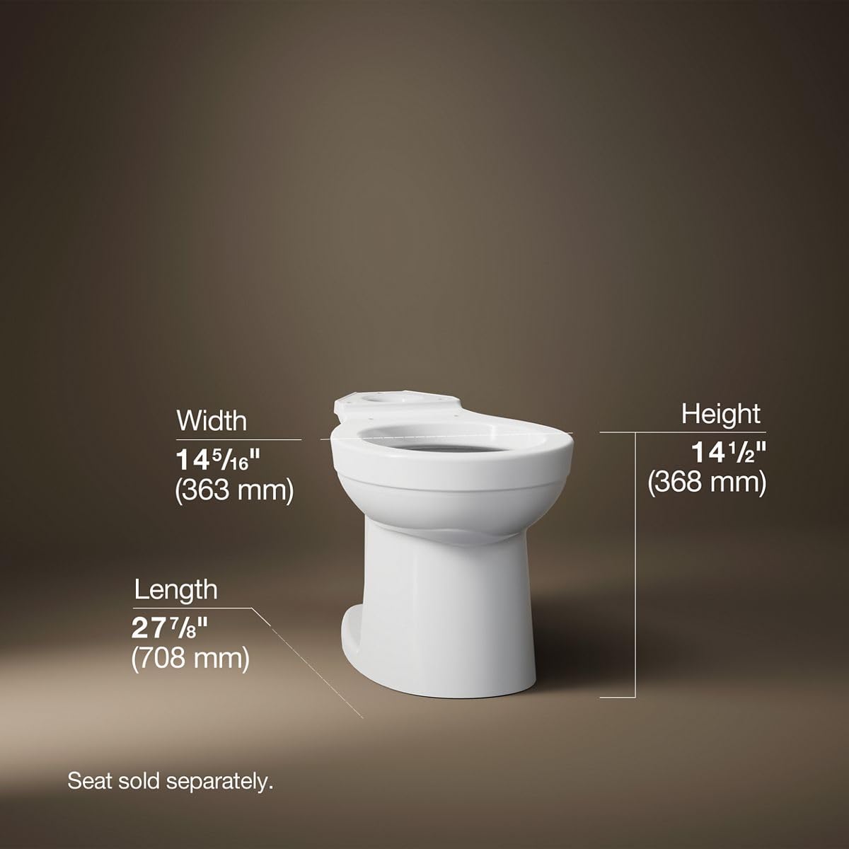 Kohler 25096-0 Kingston Toilet Bowl White, Toilet Bowls - Amazon