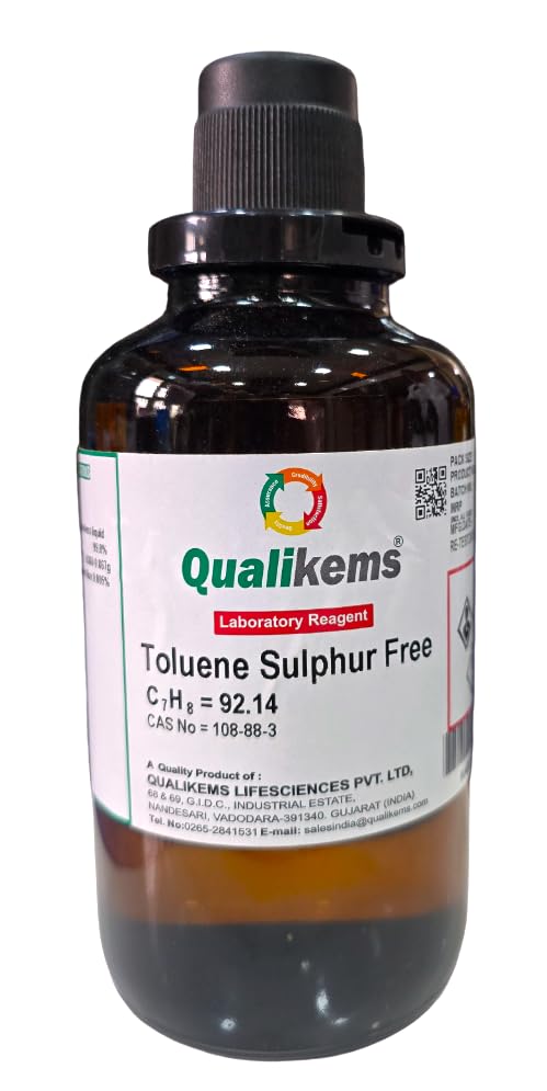 QUALIKEMS Toluene (Sulphur Free) 500ml CAS NO-108-88-3 (Lab use only)