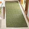 Safavieh braided collection 26 x 5 green brd315a handmade country cottage reversible area rug  urban country home decor