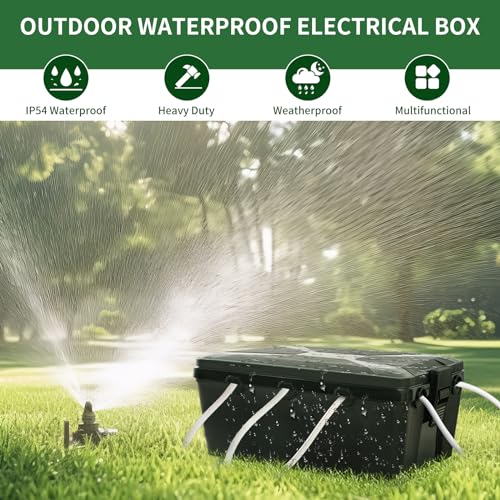 Totufy SLJXH-BK Large Outdoor Electrical Box Waterproof (12.6 X 8.3 X 5.2 Inch), Ip54 Weatherproof Extension Cord Cover thumb #1