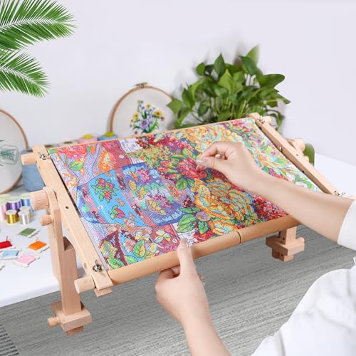 Image of Cross Stitch Accessories, Embroidery Accessories, Fixable Desktop Cross Stitch Scroll Frame, Quilting Frames, Stitching Frame for Sewing, Cross Stitch, Needlepoint Holder Accessories