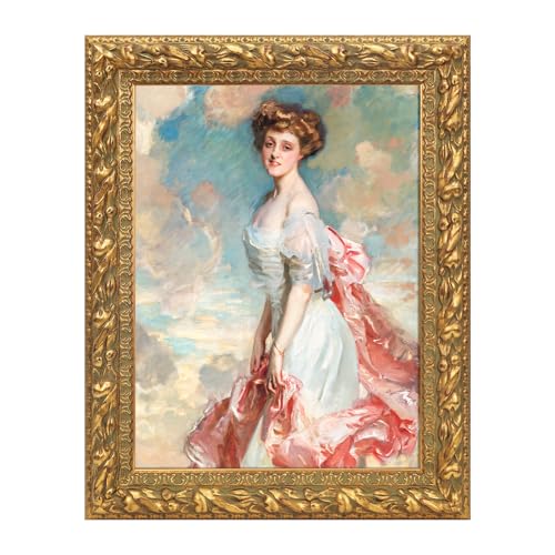 FOLKOR Wood Frame for 8x10 Canvas Paintings, Finished Antique Gold