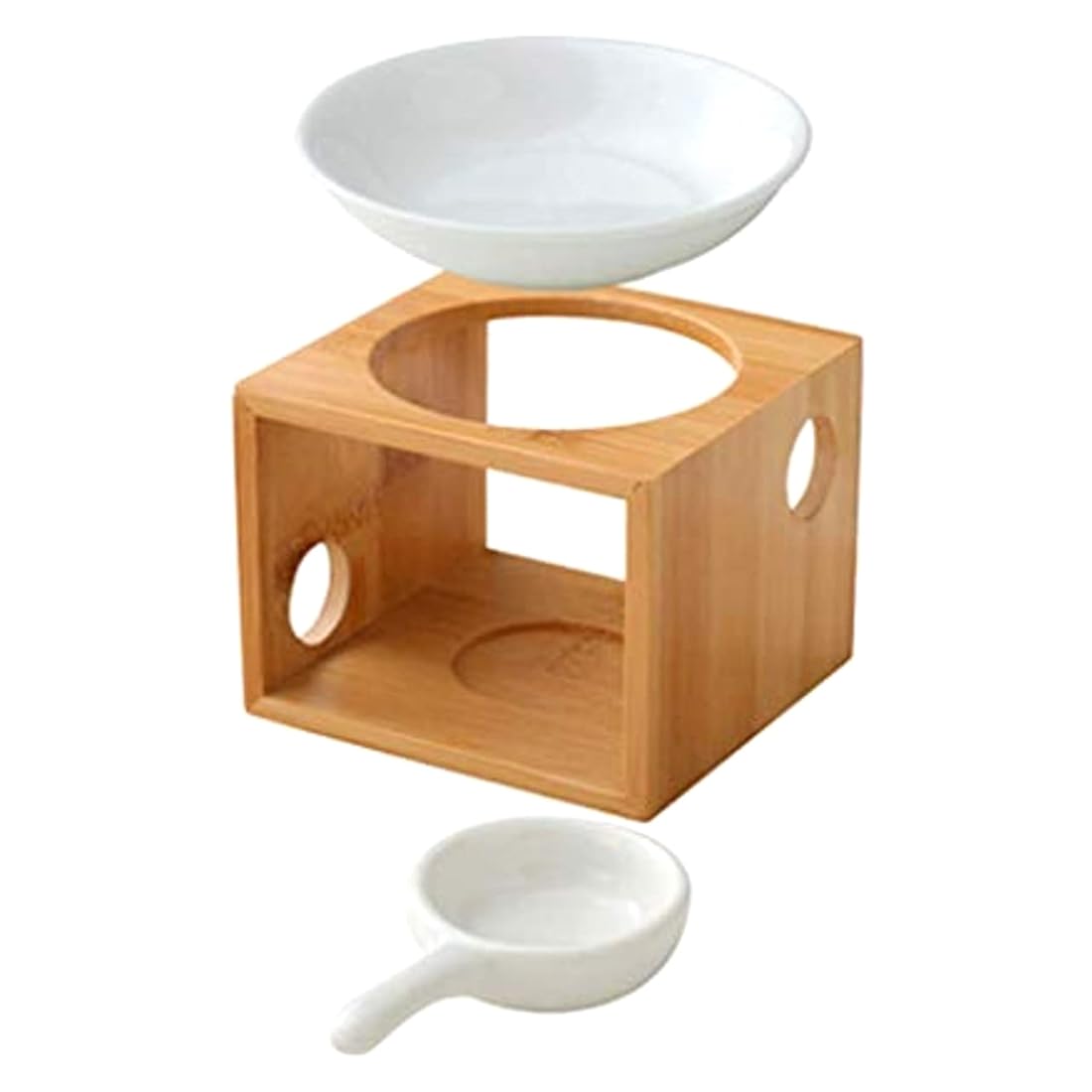 IJSDNVJNDX Bamboo Aromatic,Essential Oil Burner Diffuser 1pc Tea Light Candle Holder Aromatherapy Oil Warmer