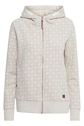 OXMO Vendela Damen Sweatjacke Cardigan Sweatshirtjacke mit Kapuze,...