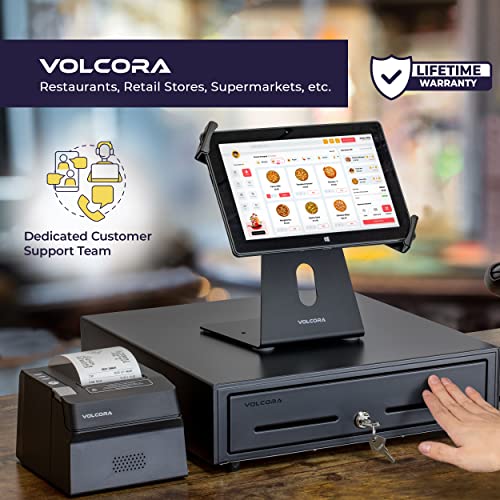 16” Manual Push Open Cash Register Drawer For Point Of Sale (Pos) System, Black Heavy Duty Till With 5 Bills/8 Coin Slots, Key Lock With Fully Removable Money Tray And Double Media Slots #TOP4