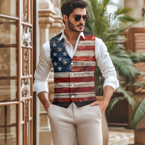 Men Slim Fit Herringbone Suits Vest with Buttons Work Wedding Formal Waistcoat Vest2