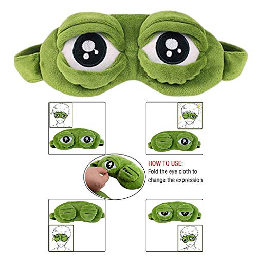 Linian creatieve cartoon kikker oogmasker oogmasker oogmasker oogstrip leuke oogmasker - Image 7