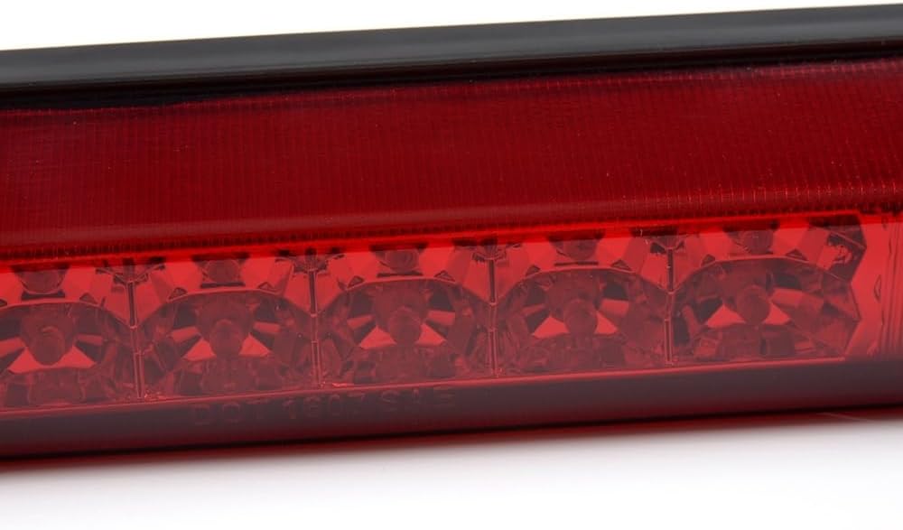 LQI LED Bar 3rd Third Brake Light,Compatible with Nissan Frontier Pickup 2001-2004,High Mount Rear Tail Stop Light Cargo Lamp,Red Lens Clear Housing