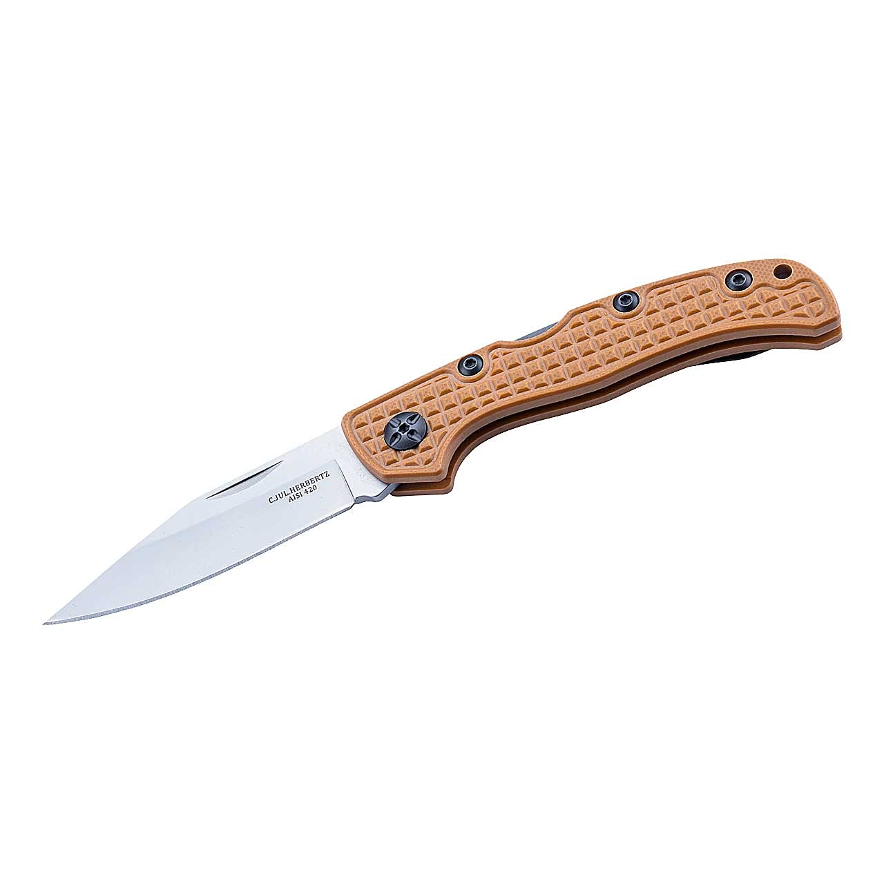 Herbertz Tanto-Gürtelmesser – Outdoor-Messer Mit Lederscheide, Rostfrei