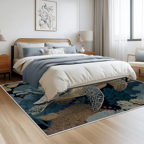 Tapete Costero Ocean Coral 4x6 Antideslizante y Lavable miniatura 4