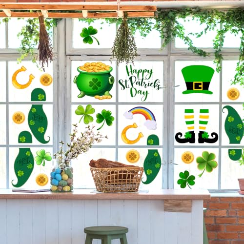 Autocollant fenêtre Saint-Patrick sans trace stickers électrostatique vert
