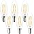 Dimmable E12 Candelabra LED Light Bulbs 40Watt Equivalent, 2700K Warm White Vintage Chandelier LED Bulbs, 4W Candle Light Bulbs for Lantern Chandelier, Ceiling Fan, 400LM, 6 Pack