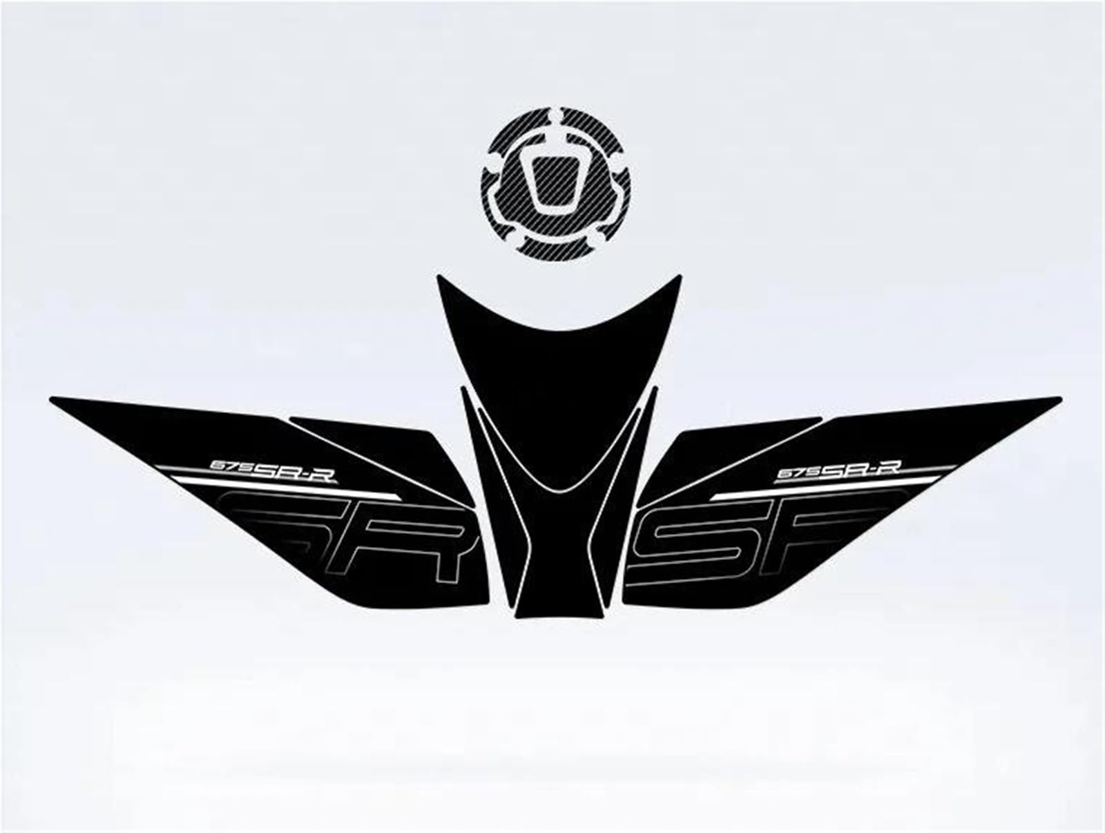 Dtsgcx Color5 For Cfmoto 675Sr-R 2024 Motorcycle Fuel Tank Kit Sticker Protector Traction Pad Decals Frosted(Color5)