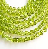 Natural Peridot Gemstone Faceted Onion Beads | Gemstone Peridot Briolette 8 Inch Strand Size - 4x4-4