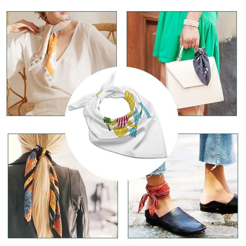 Calculay US Virgin Islands Flag Headband Shawl Wristband Decorative Hair Accessories Scarf Suitable for Events/Birthday/Wedding/Party Gifts 18"x18"4