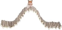Vista 10 de Juguetes de hámster, hámster flexible de madera para puerta, valla para puerta de hámster, juguetes para masticar, decoración de pie para escalada