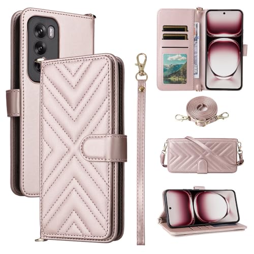 Protégez votre Oppo A60 5G contre les chutes avec cet étui or rose