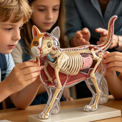 Modèle anatomique de chat 4D jouet éducatif sciences - 3
