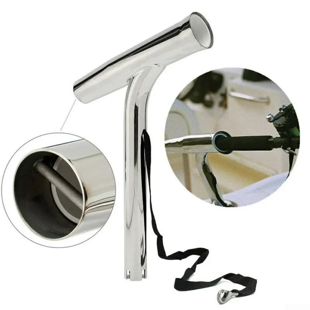 Supporto per canna da pesca in acciaio inossidabile 316 per barca marina yacht, hardware per ponte lucidato a specchio con rivestimento in PVC per pesca a traina