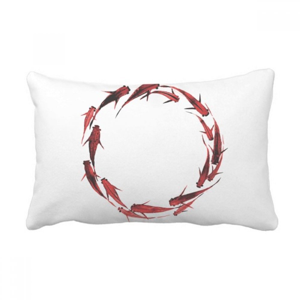 Coussin Poisson Carpe Oreiller Chinois Lumbar Cover Accueil