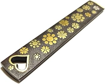 かえる　刀の柄の小物 Amazon.co.jp: 小柄 刀 刀剣 こづか 鉄地 桜 九曜紋 金 象嵌 猪の目