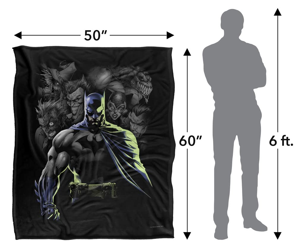 BATMAN Character Silky Touch Kuscheldecke, superweich, 152 x 127 cm