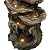 Alpine Corporation WIN1118 Indoor Floor Rainforest Log Fountain with LED Lights, 5-Tier Waterfall Garden Fountain 22", Brown
