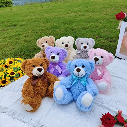 Uhousdeco 13.5 Inch 3 Packs Cute Teddy Bear Stuffed Animal Plush Toys Gift For Kid, Grey Tan Brown #TOP6