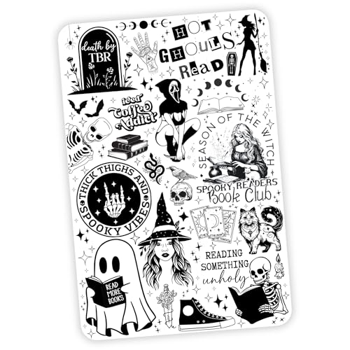Clear Back Cover Insert for Kindle Paperwhite | E Reader Bookish Card Insert | Halloween Cardstock Insert for 11th generation 6.8