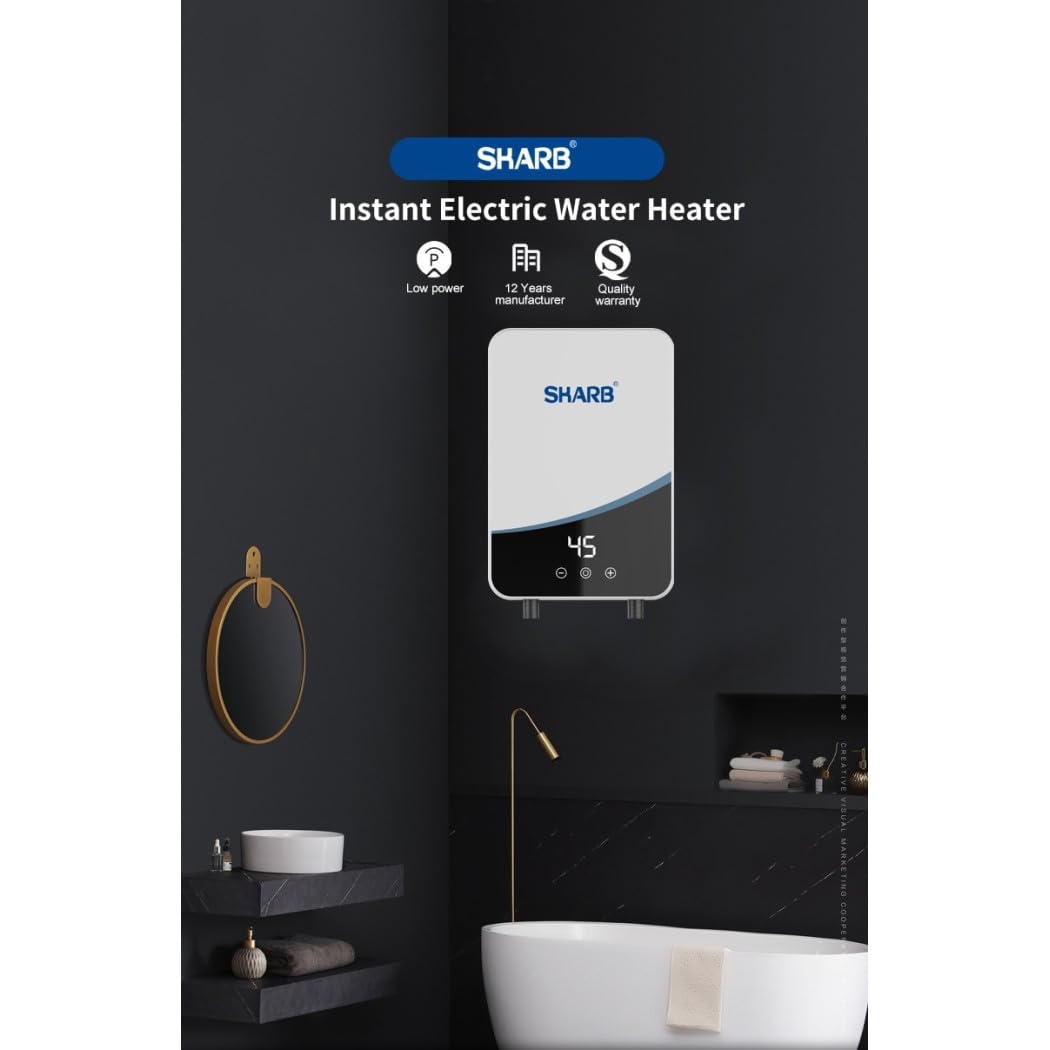 Trade Shop - Scaldabagno Boiler Elettrico Caldaia Acqua Calda Istantanea con Dispaly Touch -