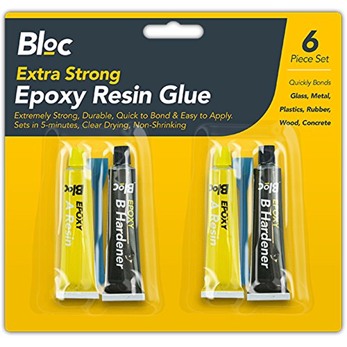 White Hinge Limited 2Pc Epoxy Resin Super Glue & Hardener Quick 5 Minute Dry Extra Strong Hold Glass Ceramic Tile Metal Plastic Etc Adhesive