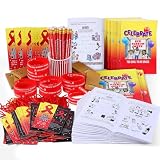 FunooFuno 125 Pcs 2026 Red Ribbon Week Supplies Bulk Assorted Items