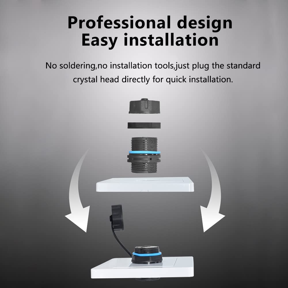 5 sztuk panel montażu RJ45 wodoodporne złącze ekranowane IP68 wodoodporne (STP) Cat55e6 8P8C Ethernet LAN kabel sieciowy kabel sieciowy podwójna głowica zewnętrzna łącznika LAN adapter z