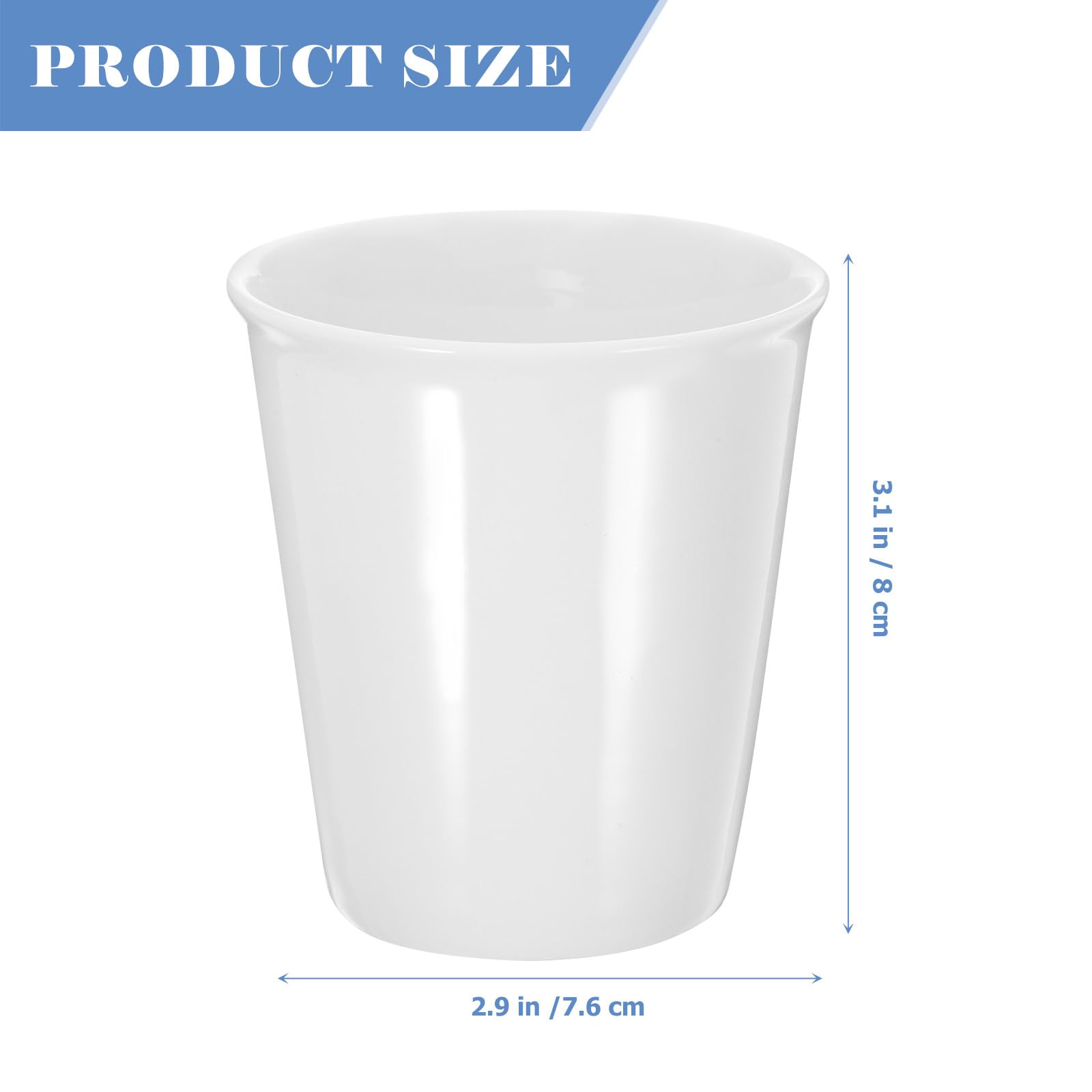 BESPORTBLE Keramik Trinkbecher Leicht zu Reinigen in Papierbecher Form 10 Stück-pack Modisch und Praktisch 180ml Weiß für Zuhause oder Kaffeehaus