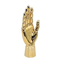 1PCS Right Hand Female Hand Mannequin Plastic Hand Mannequin Model Clothing Shop Window Jewelry Display Women Gloves Model Stand (Gold)