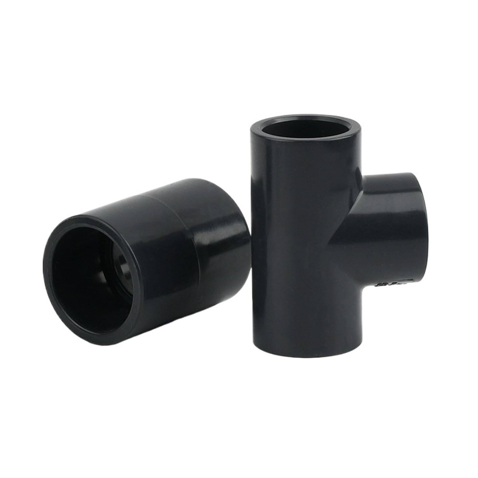 1Pc ID 20~63mm Grigio scuro UPVC Diretto Gomito a 90 Gradi Acquario Giardino Irrigazione Tee Tubo dell'acqua Raccordi di Giunzione Tubo in PVC Tappo terminale(Union,63mm)