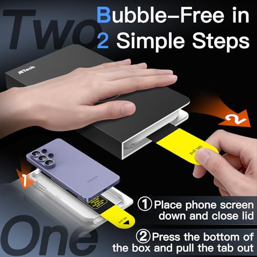Image of JETech Tempered Glass Screen Protector Guard for Samsung Galaxy S26 Ultra, AR Anti-Reflective Coating, Easy Installation with Auto-Alignment Box, Bubble-Free, HD Clarity, 2-Pack