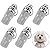 kissral Pet ID Tag Mini Anti-Lost Dog Tag 5pcs ID Name Tags for Cat Puppy Pet Barrel Tube for Pet Collar with Address Name Label, Silver