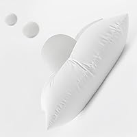 Vista 4 de MIULEE Juego de 1 almohada decorativa de 14 x 36 pulgadas, almohada de tela de algodón de plumón y plumas, relleno rectangular para sofá, sala