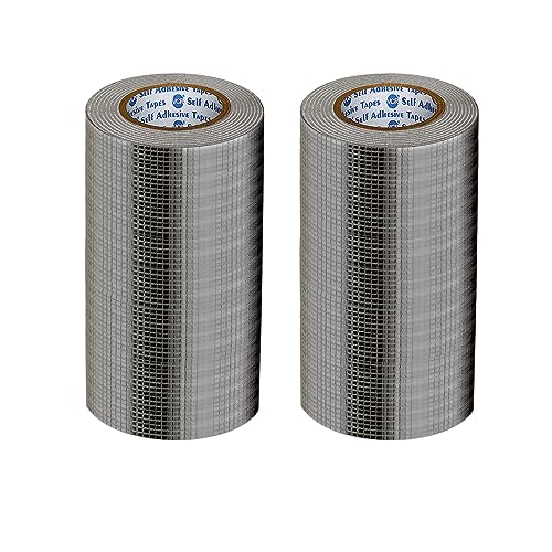 Image of VCR Butyl Tape - 5 Meters in Length 216mm / 09 inch Width - 2 Rolls Per Pack - Butyl Tape for Pipe and Water Leakage, Aluminium Rubberised Tape, Waterproof and Weatherproof Tape