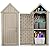 ASKPASS Outdoor Storage Shed,Resin Storage Cabinet with Lockable Door,Removable Shelves,Reinforced Floor,Durable and Weatherproof Shed for Backyard Garden Patio Lawn(Grey)