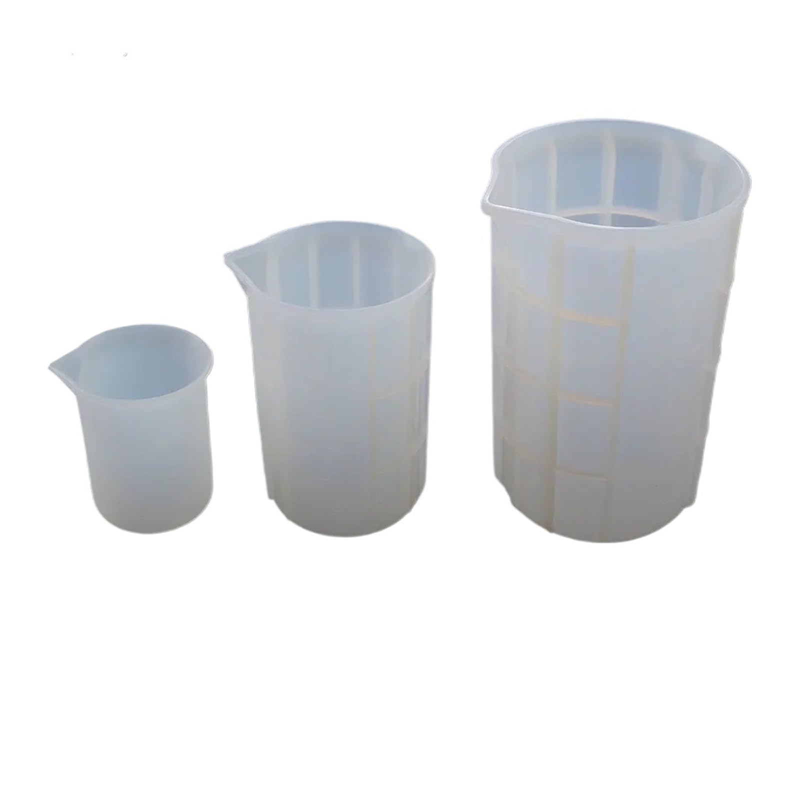 Taza Medidora 3 tazas medidoras de silicona 100 ml, 300 y 750 con escala for hacer pasteles, vasos separadores, velas bricolaje, resina epoxi, herramientas mixtas Jarra Medidora Cocina(300ML)