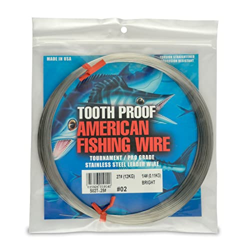 Image of American Fishing Wire Tooth Proof Stainless Steel Single Strand Leader Wire
