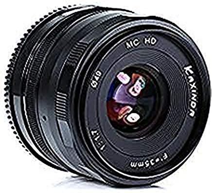 35mm F/1.7 Large Aperture Manual Prime Fixed Lens APS-C for Digital Mirrorless Cameras Black (CANON EOSM)