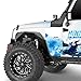Hooke Road Aluminum Front Inner Fender Liners for 2007-2018 Jeep Wrangler JK & Unlimited 2/4 Doors, 2PCS Wheel Well Liner Splash Mud Guard Covers