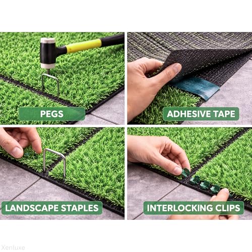 Image of 35mm Artificial Green Grass Mat PP & PE Material | Thick Synthetic Lawn Turf Carpet for Balcony, Terrace, Garden & Outdoor Flooring - Size- 2x10 feet /60x300 cm /24x120 in