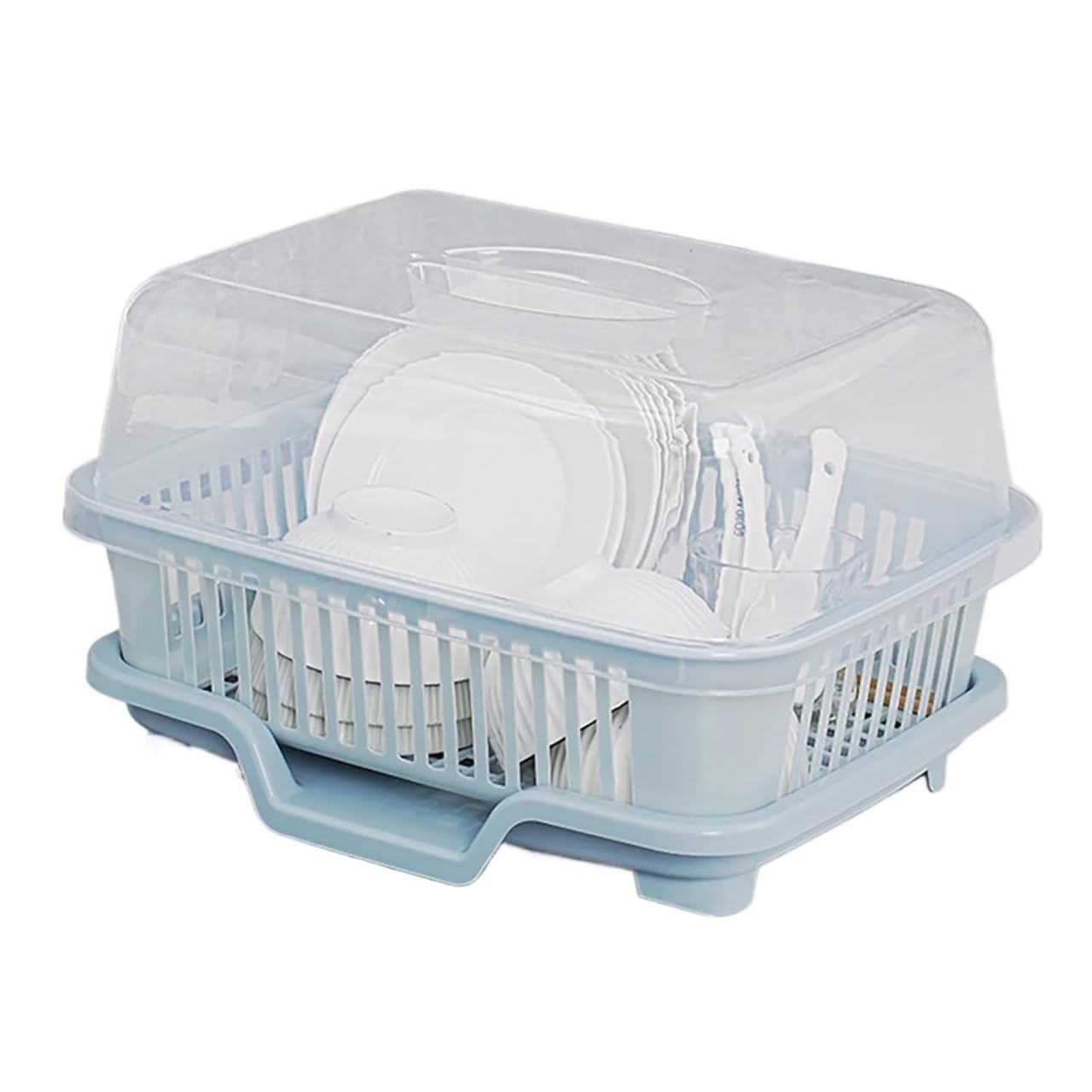 AVkgwrtb Dish Drying Rack, Multicolor Space Saving Dish Drying Rack With Drainboard And Utensil Holder(Blue)